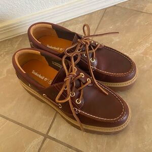 Timberland Women's Brown Leather Platform Shoes